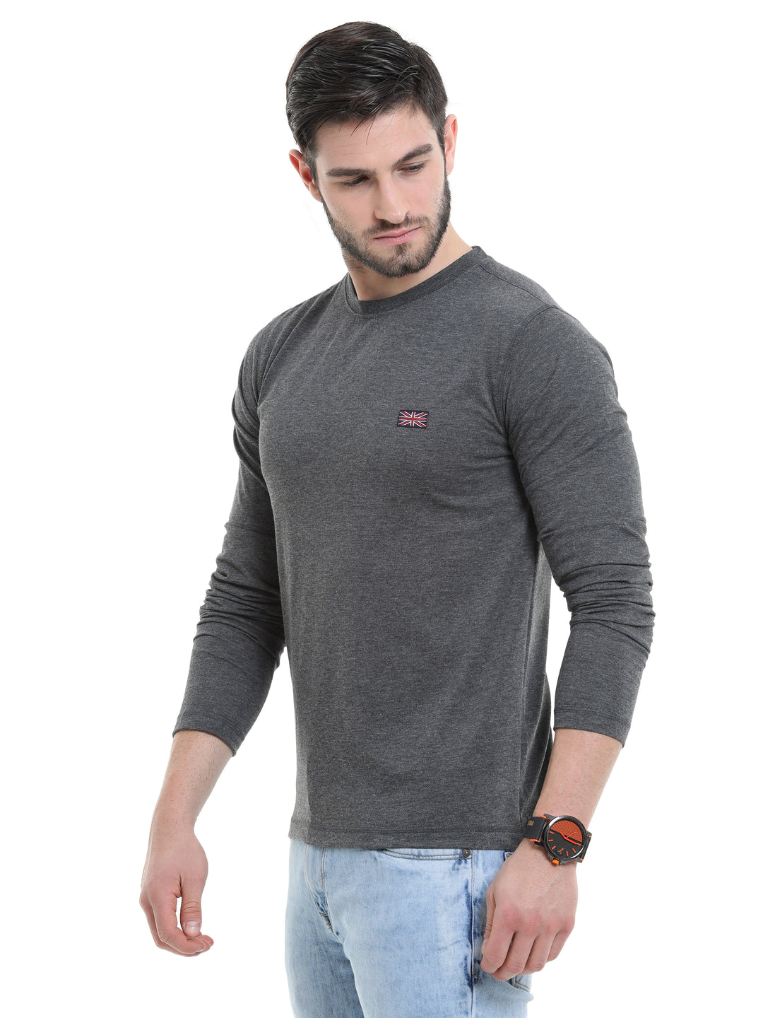 BU 09 Long Sleeve T-Shirt (Charcoal Melange)