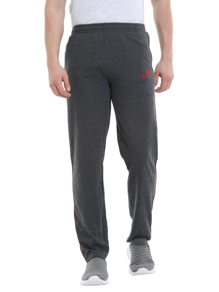 Basic Track Pant-Charcoal Melange