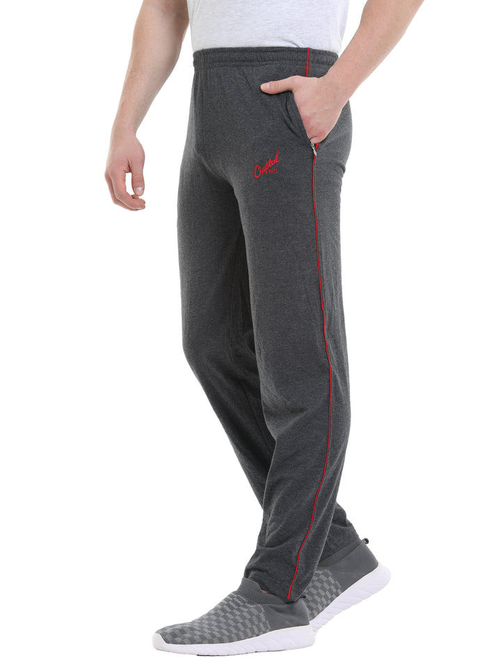 Basic Track Pant-Charcoal Melange