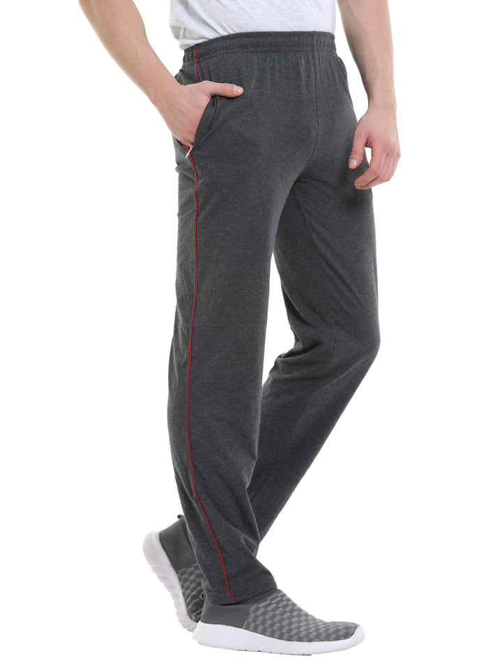 Basic Track Pant-Charcoal Melange