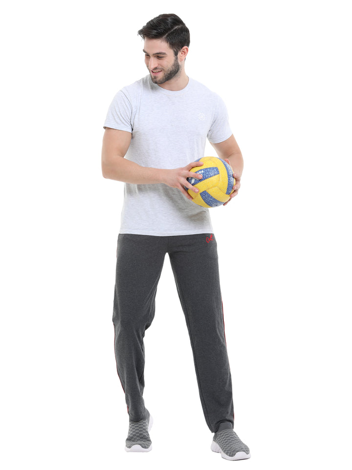 Basic Track Pant-Charcoal Melange