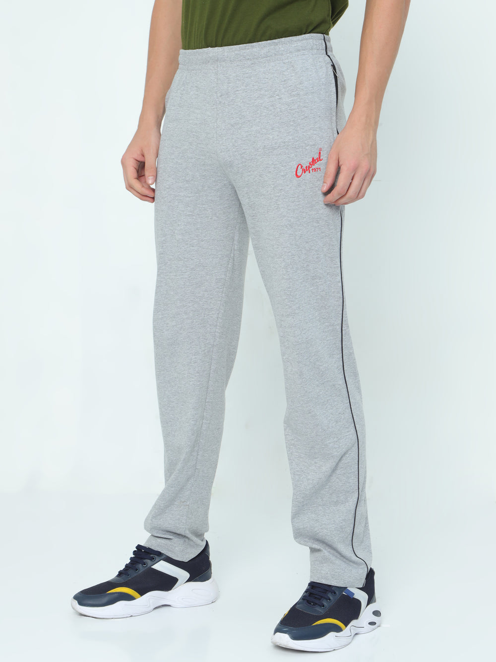 Basic track pant-Gray Melange