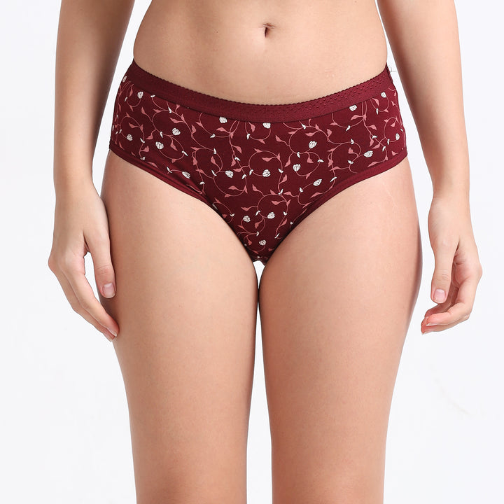 Body Talk Fine Printed Panties-OE