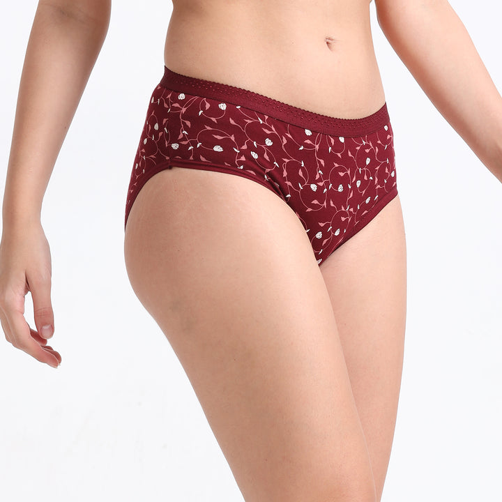Body Talk Fine Printed Panties-OE