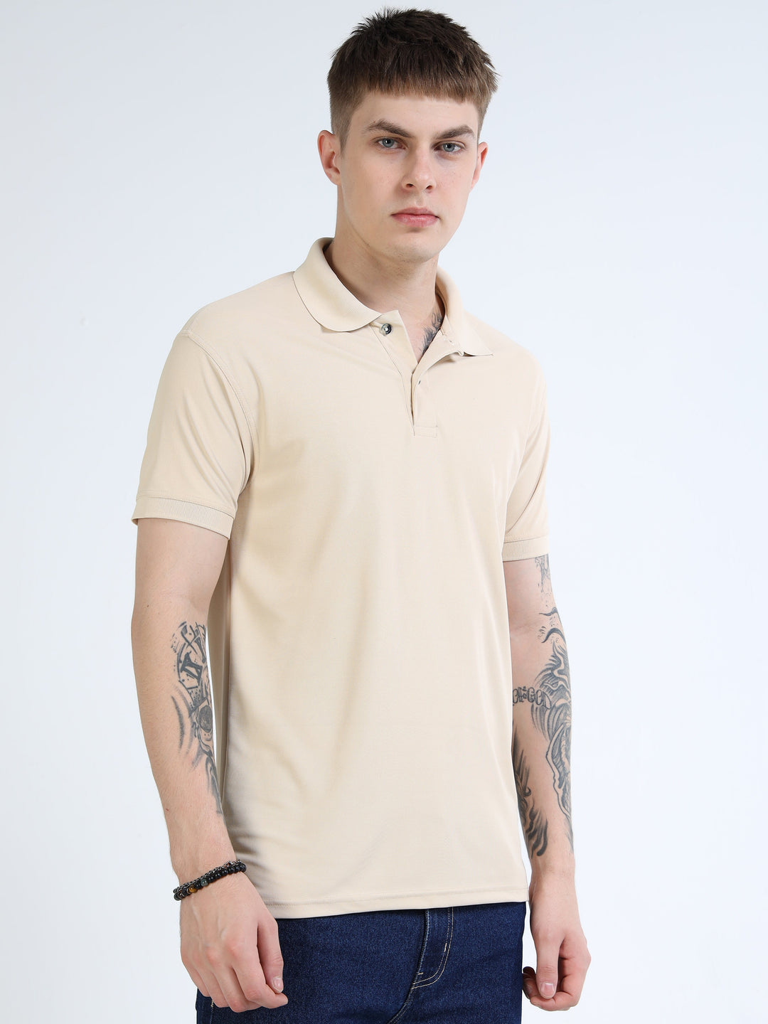DK 01 Driknit Microfiber Polo Tshirt - Beige