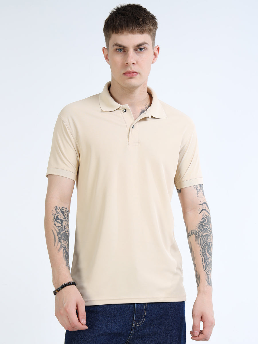 DK 01 Driknit Microfiber Polo Tshirt - Beige