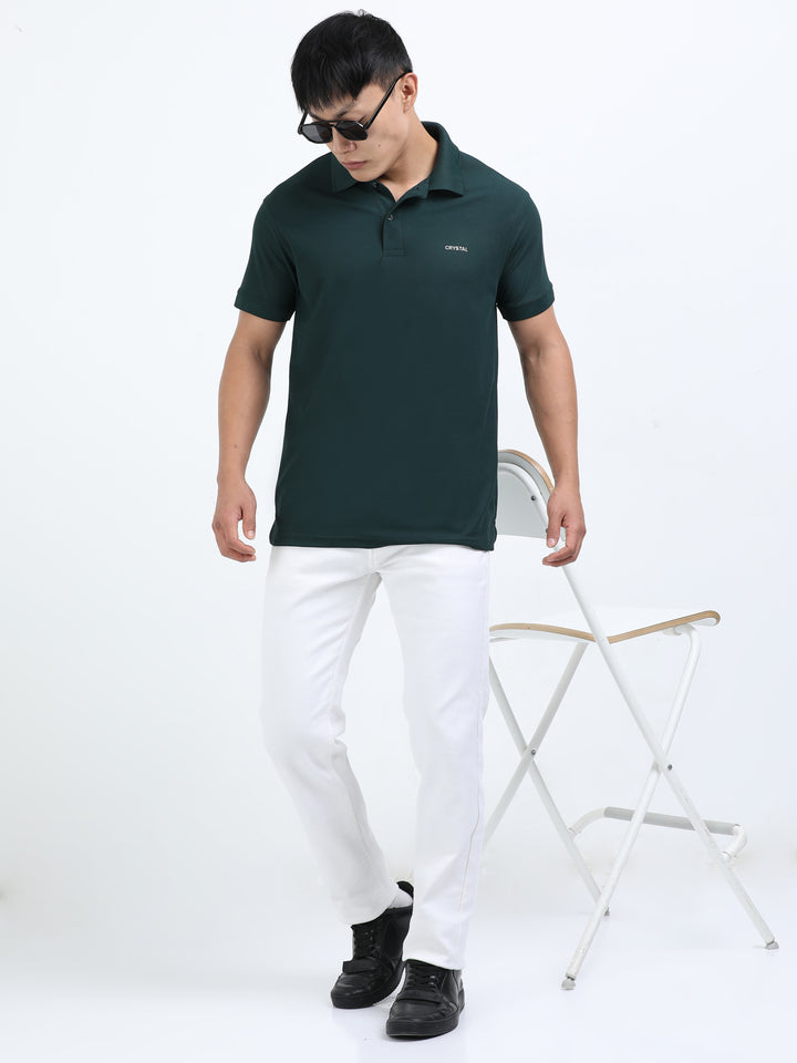 DK 01 Driknit Microfiber Polo Tshirt - Pine Green