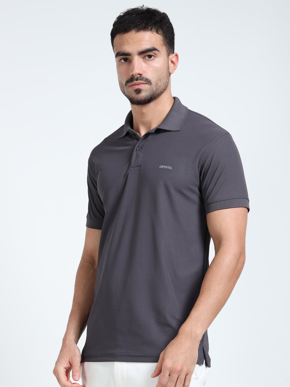 DK 01 polo t-shirt-Charcoal