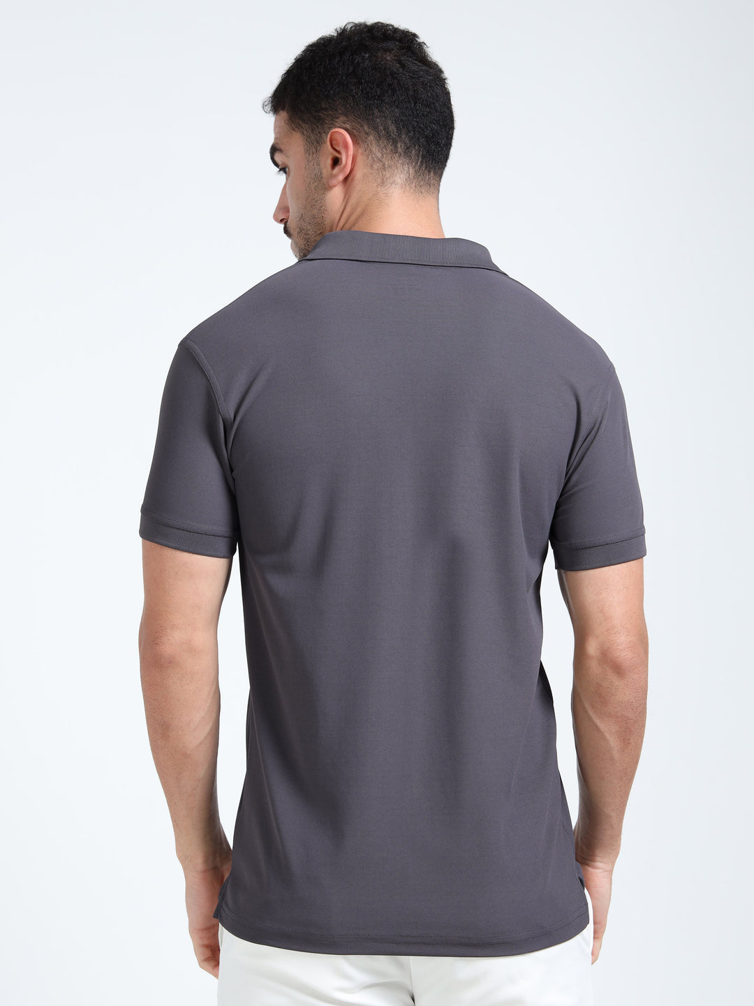 DK 01 polo t-shirt-Charcoal