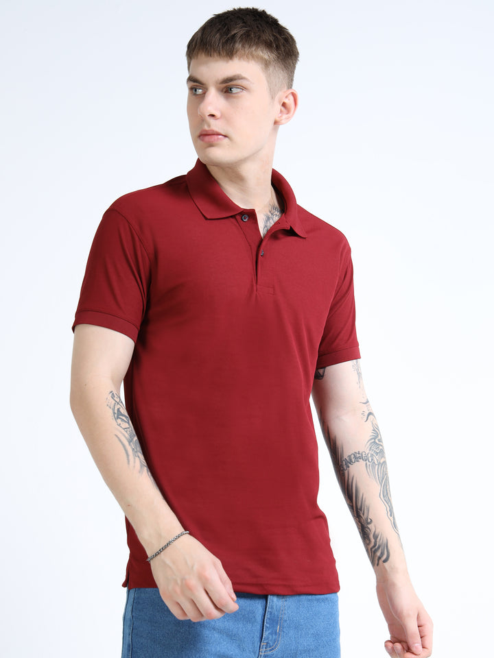 DK 01 polo t-shirt-French Wine