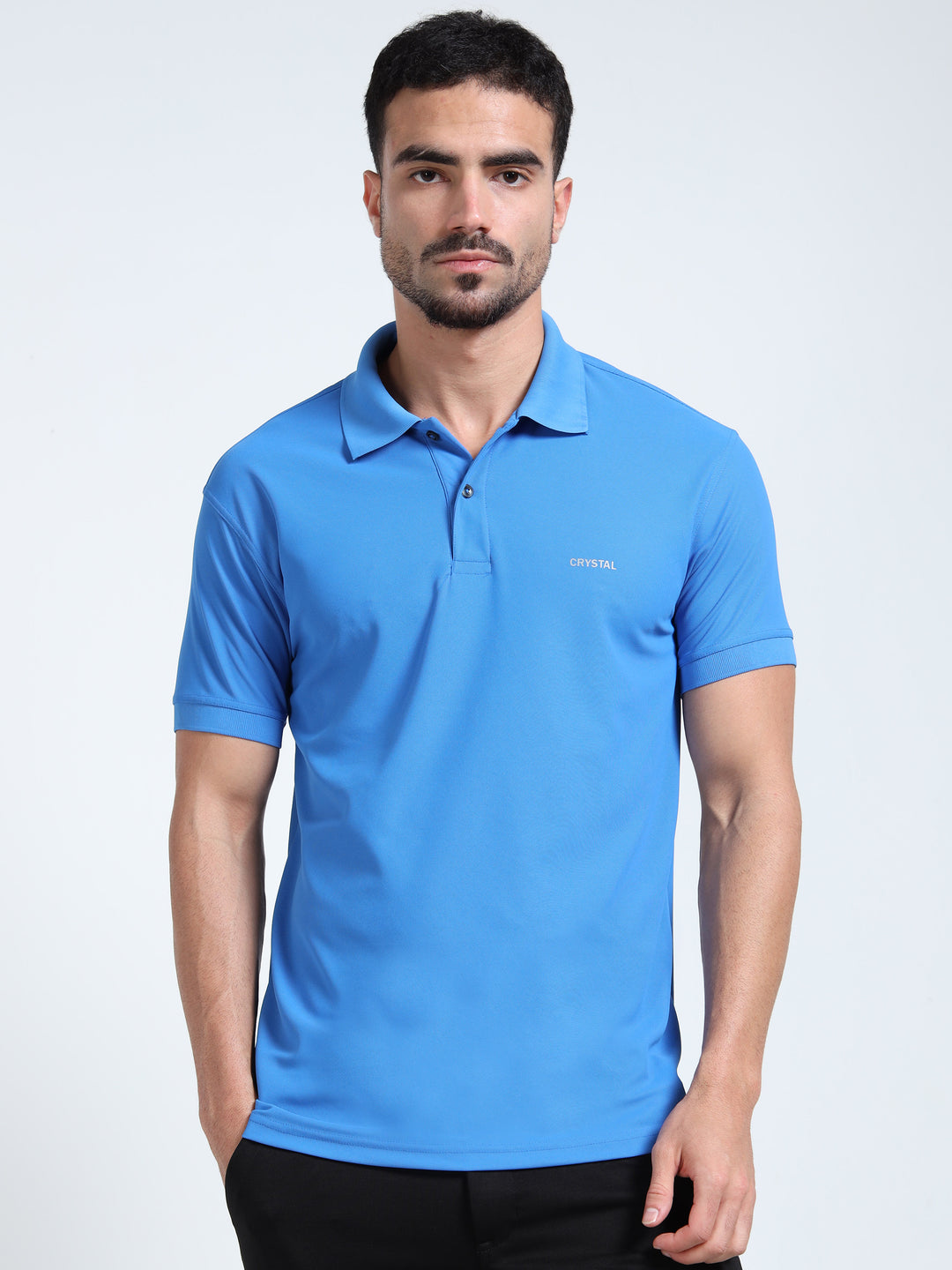 DK 01 polo t-shirt-Strong Blue