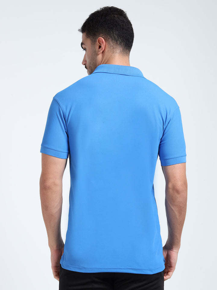 DK 01 polo t-shirt-Strong Blue