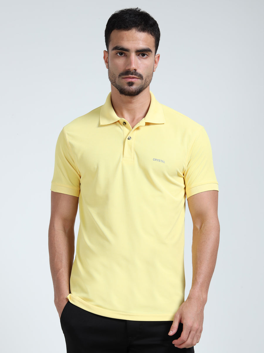 DK 01 polo t-shirt-Sunshine Yellow