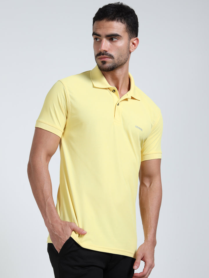 DK 01 polo t-shirt-Sunshine Yellow