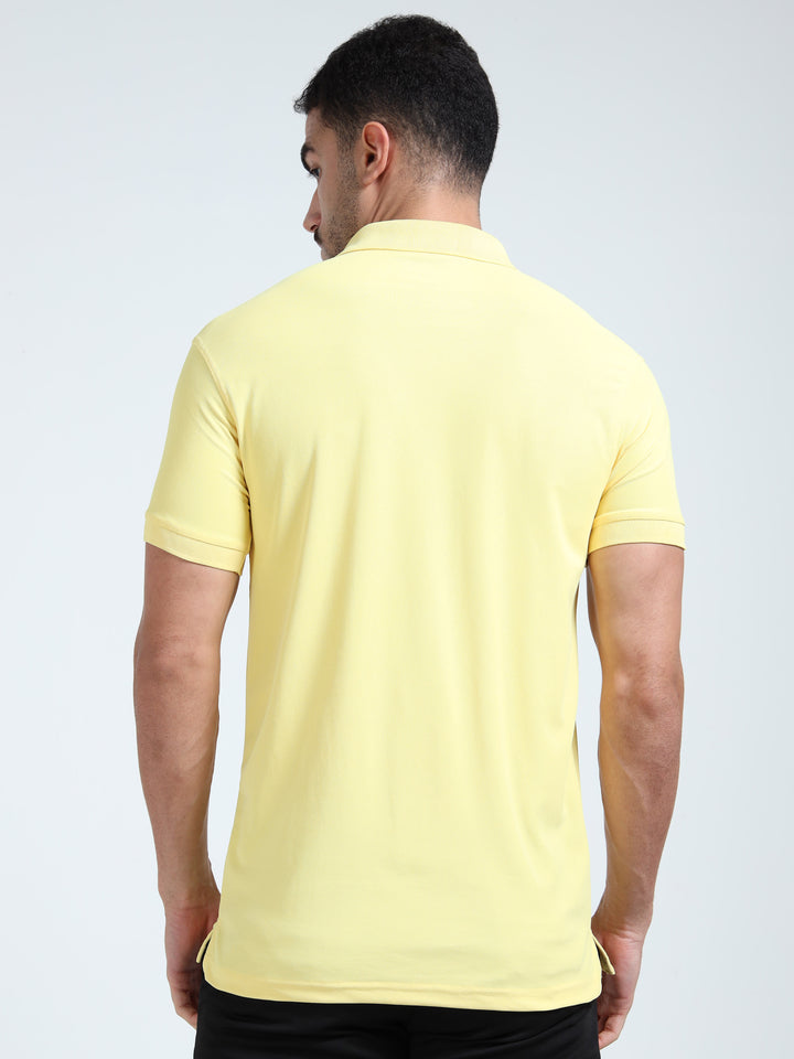 DK 01 polo t-shirt-Sunshine Yellow