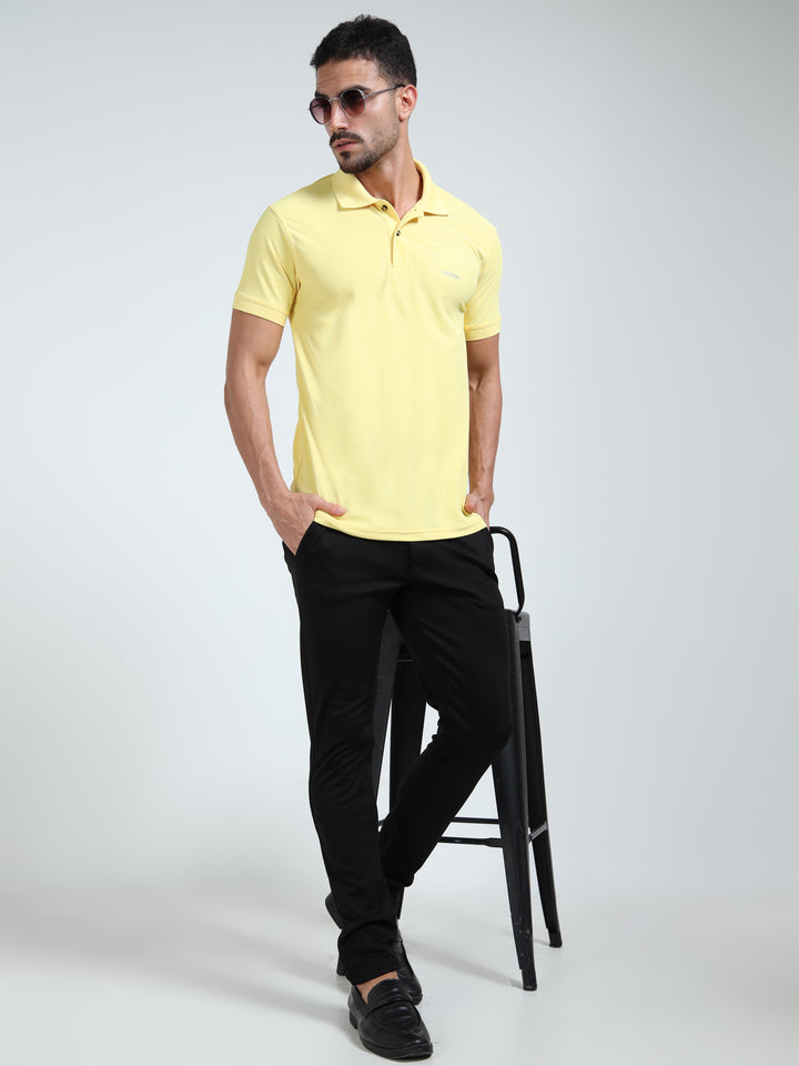 DK 01 polo t-shirt-Sunshine Yellow