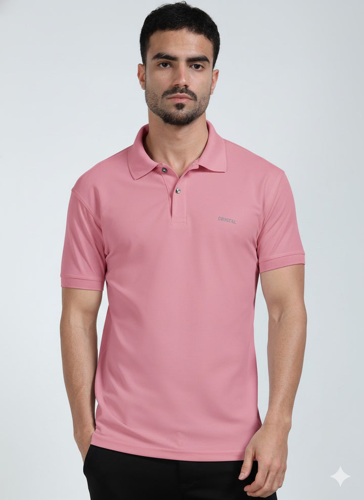 DK 01 polo t-shirt Heathar rose