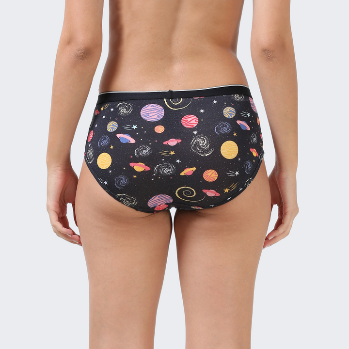 Date Modal Elastane Hipster Printed Panties-Cosmic Wave