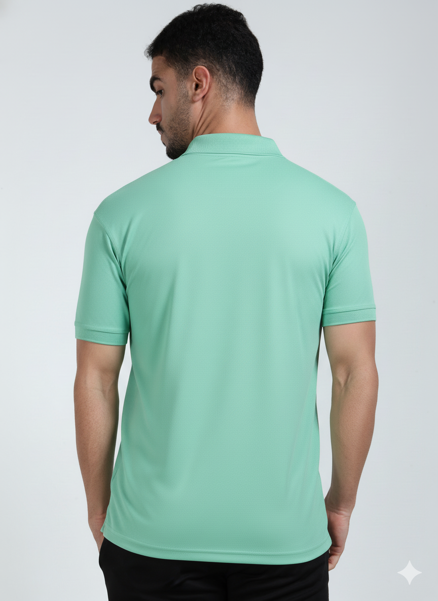 DK 01 Driknit Microfiber Polo Tshirt (Pack of 2)- (Ice Green,Heather Rose)