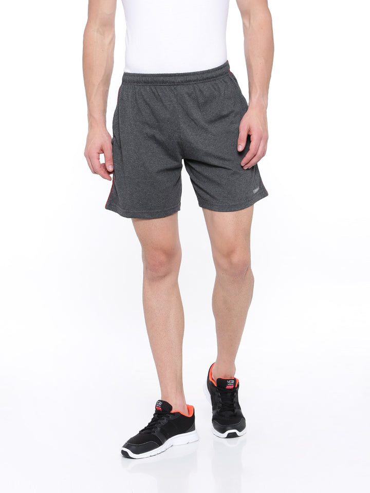 Knit Shorts-Charcoal melange