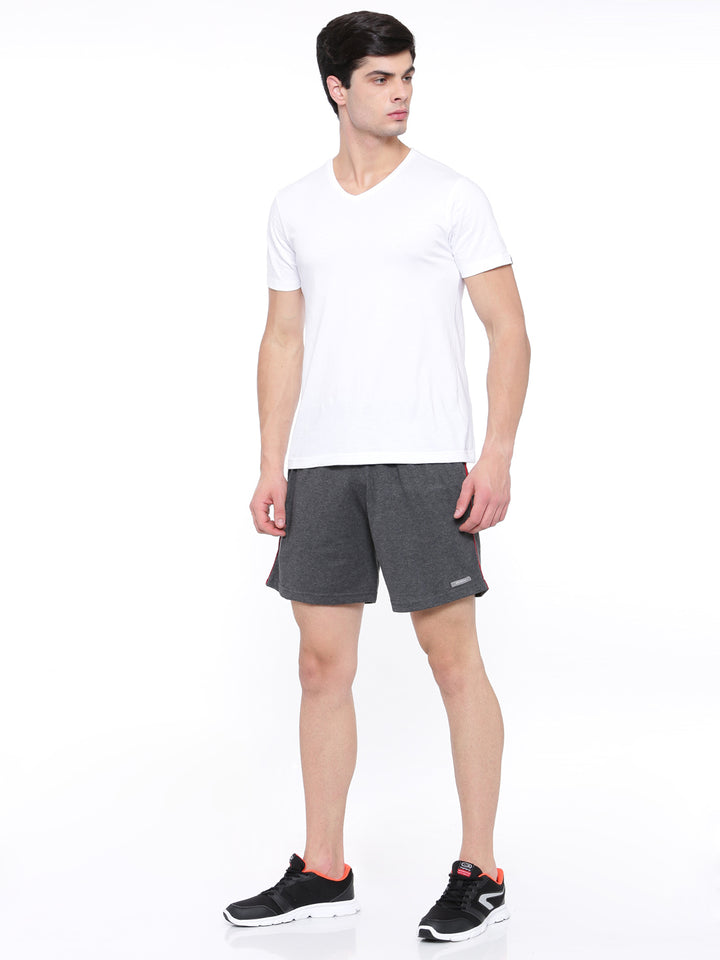 Knit Shorts-Charcoal melange