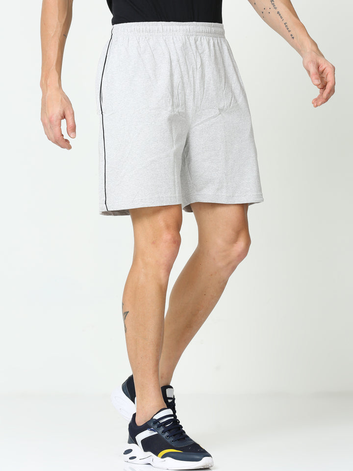 Knit Shorts-Grey melange