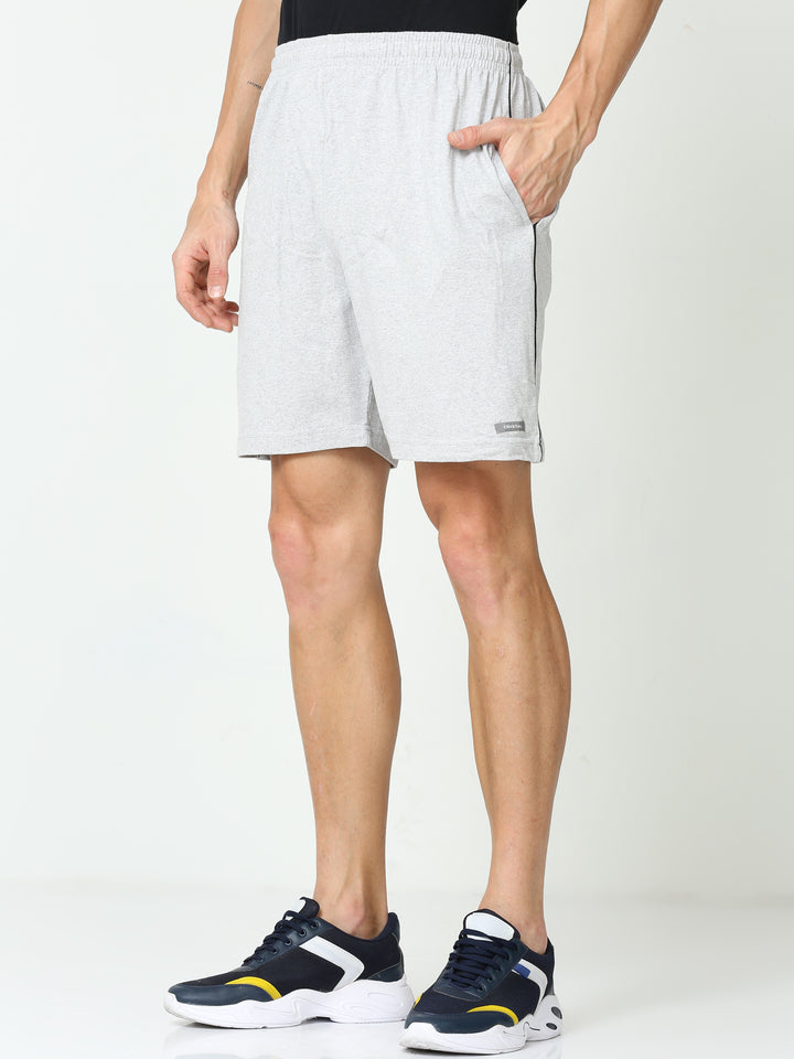 Knit Shorts-Grey melange