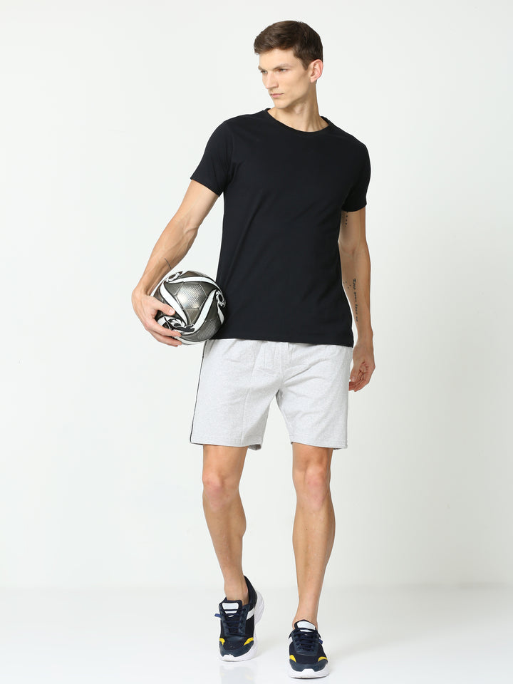 Knit Shorts-Grey melange