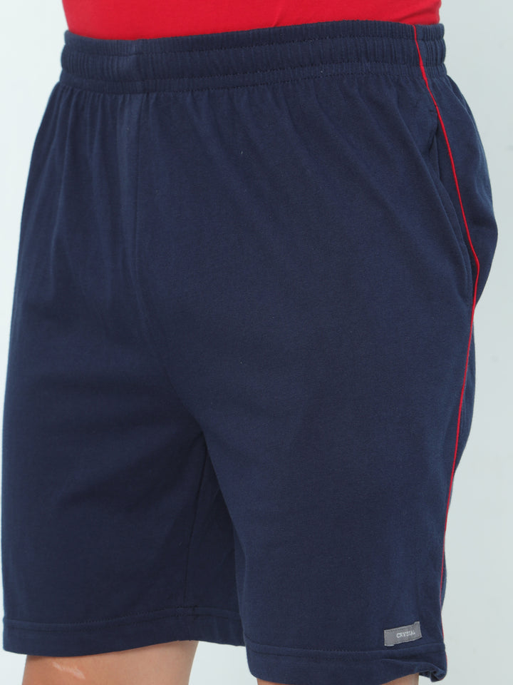 Knit Shorts-Navy