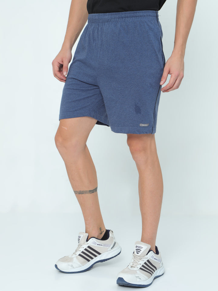 Knit Shorts-Royal blue