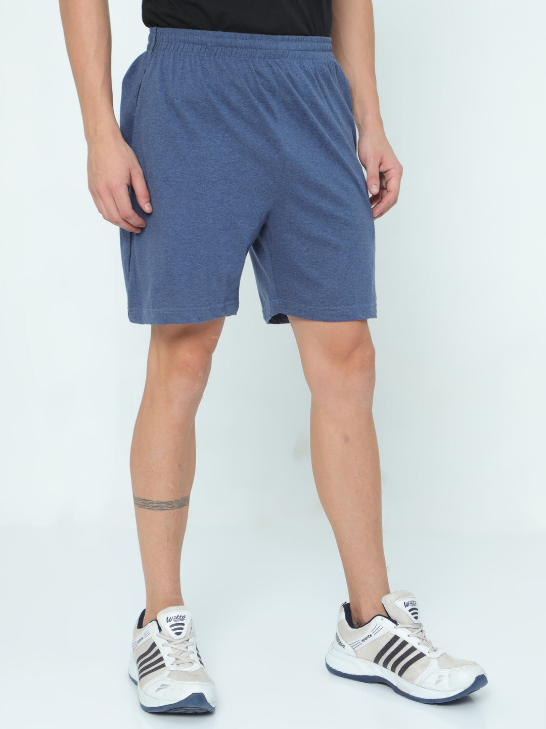 Knit Shorts-Royal blue