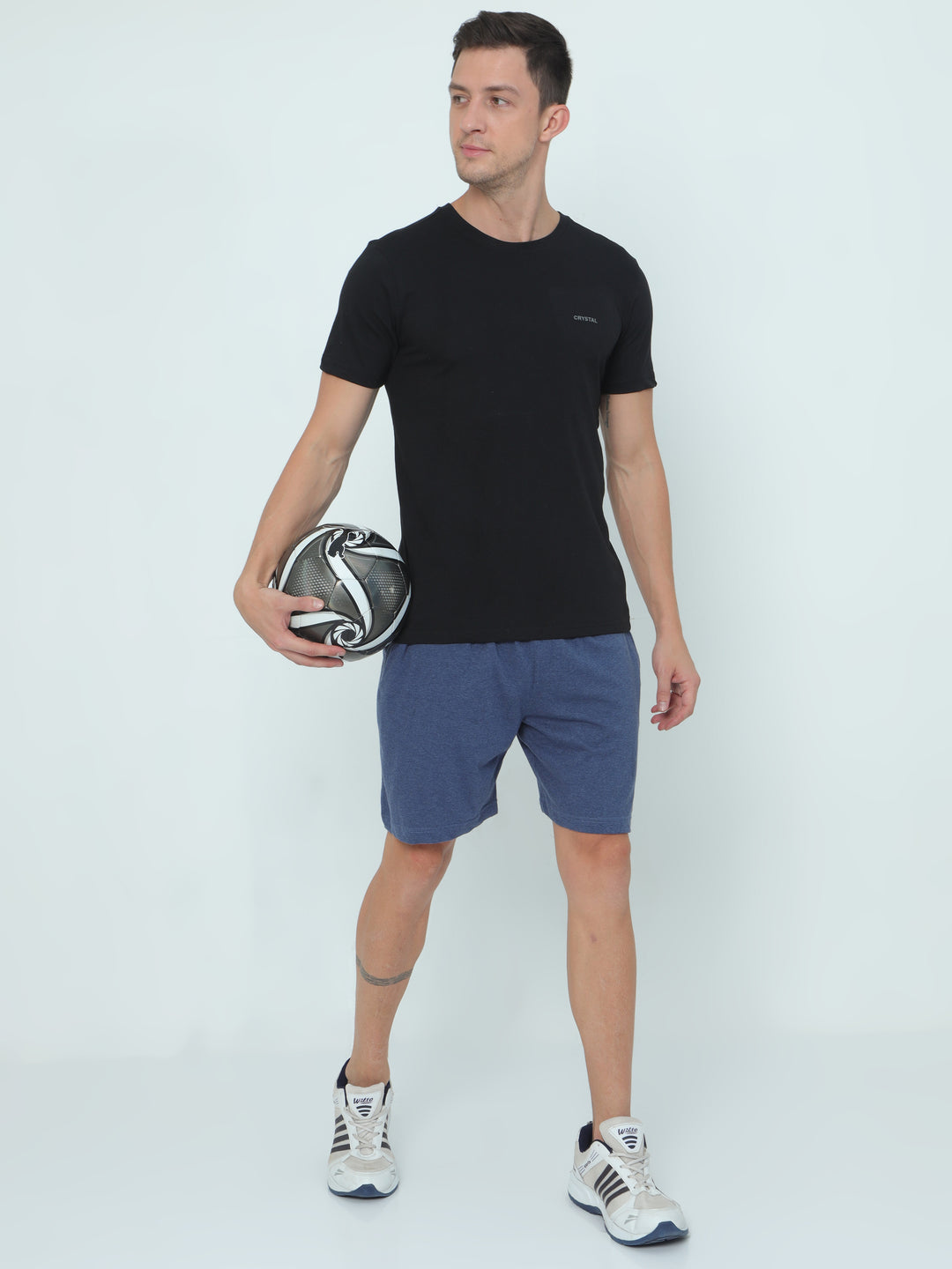 Knit Shorts-Royal blue