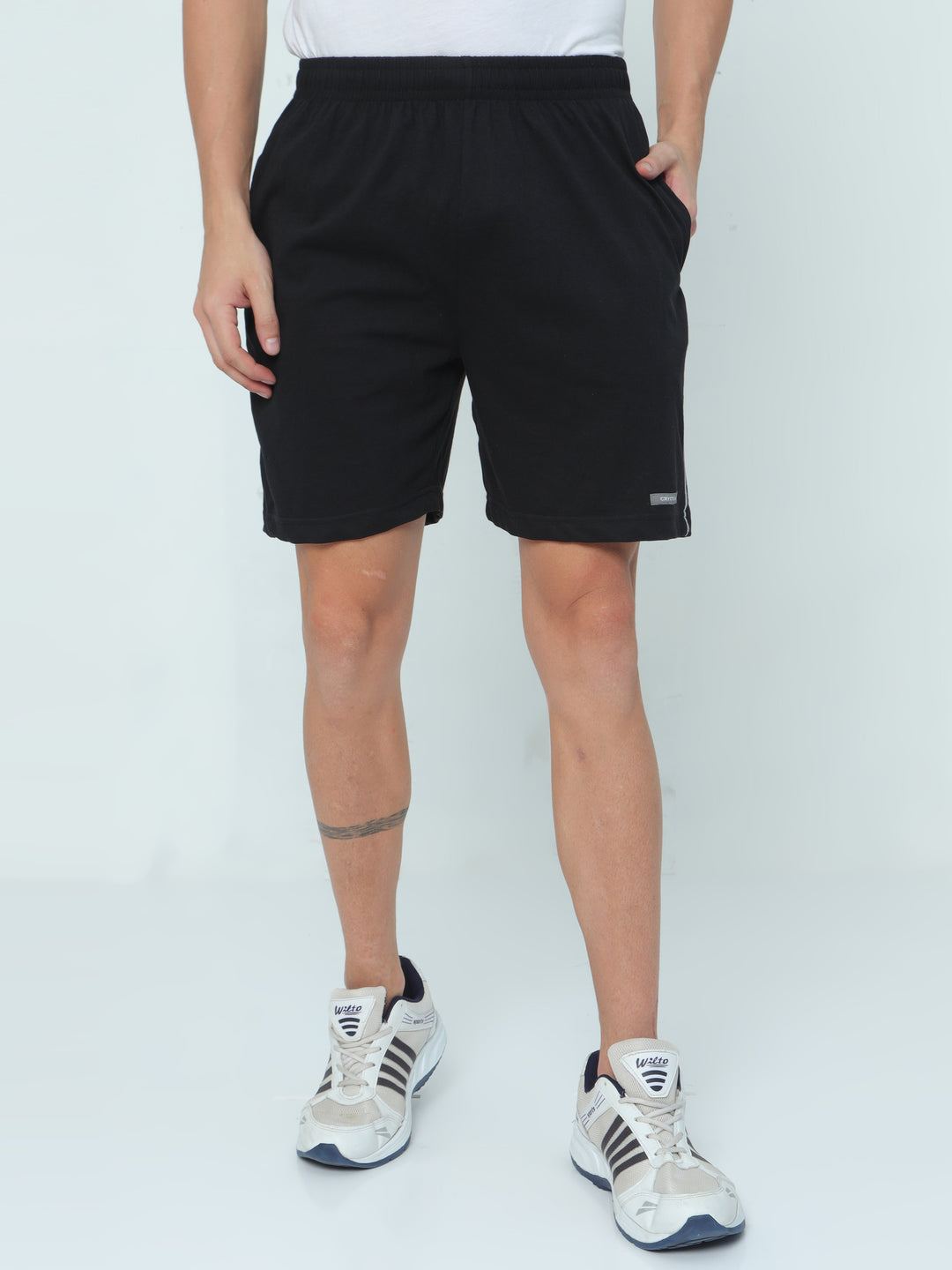 Knit shorts-Black
