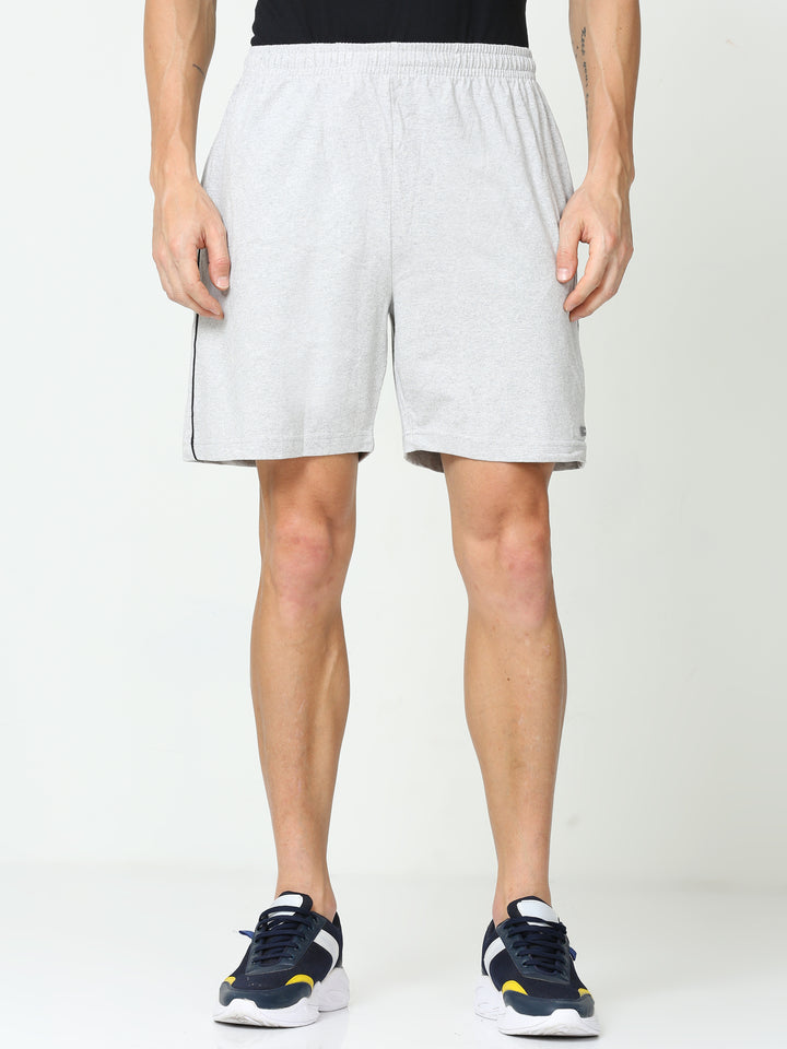 Knit shorts-Grey melange