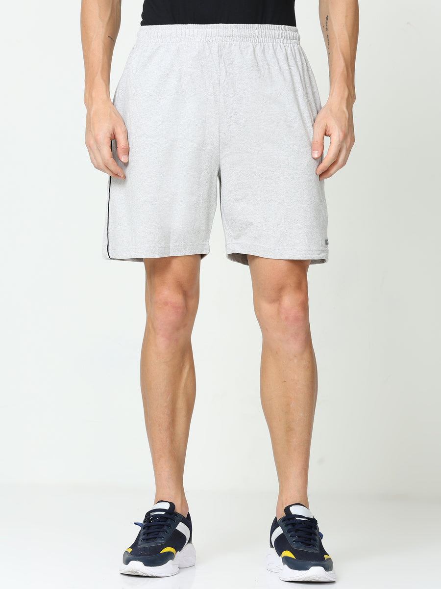 Knit shorts-Grey melange