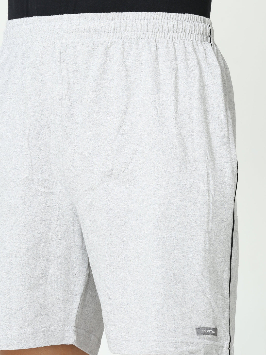 Knit shorts-Grey melange