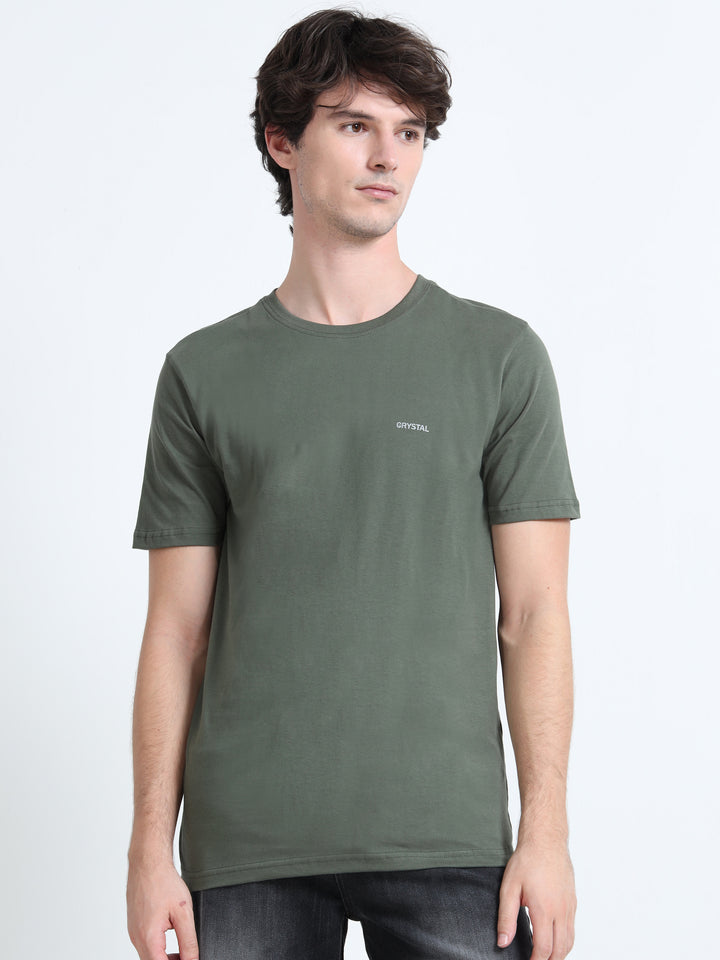 LE03 Crew Tshirt - Olive Green
