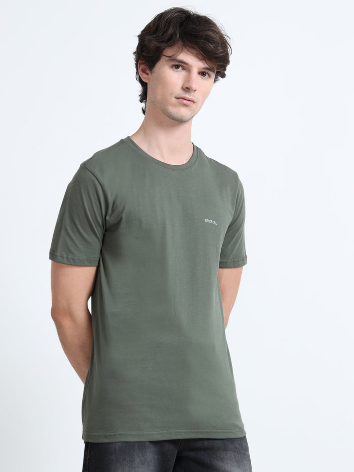 LE03 Crew Tshirt - Olive Green