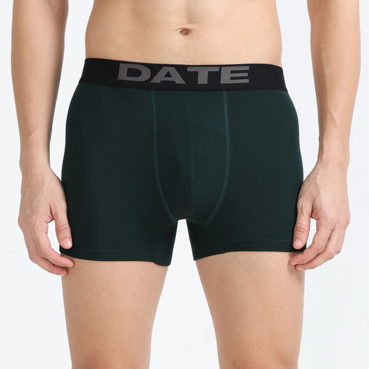 Date Men's Modal Trunks - Pine Green