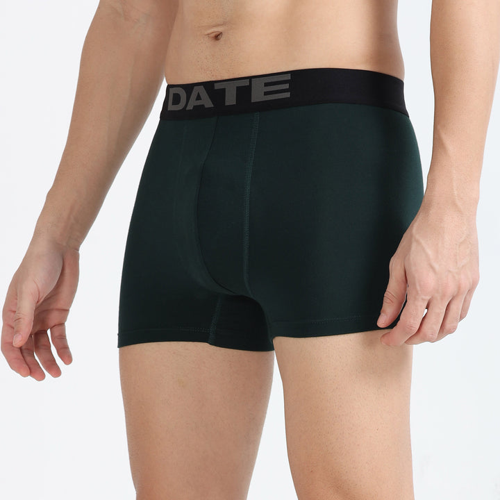Date Men's Modal Trunks - Pine Green