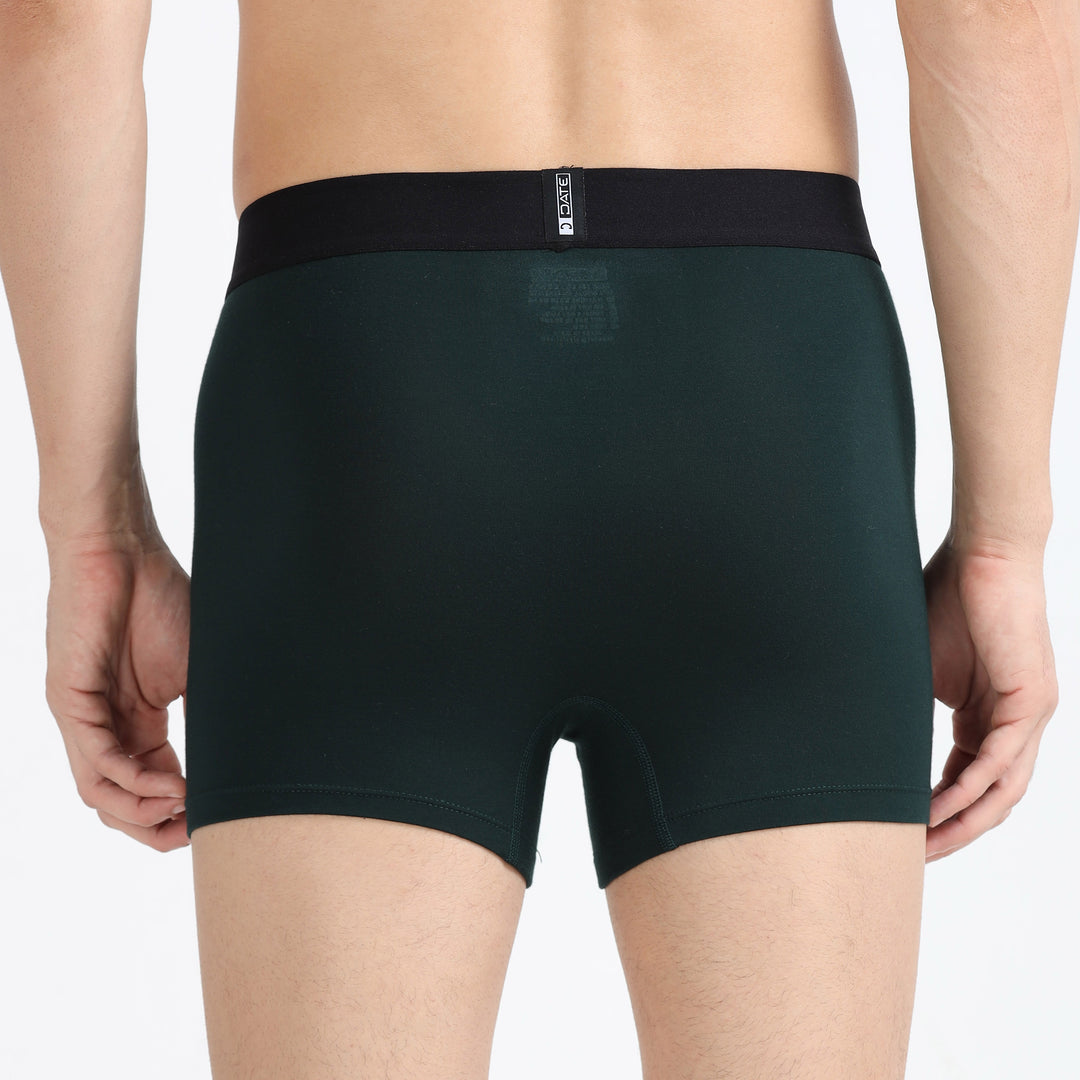 Date Men's Modal Trunks - Pine Green