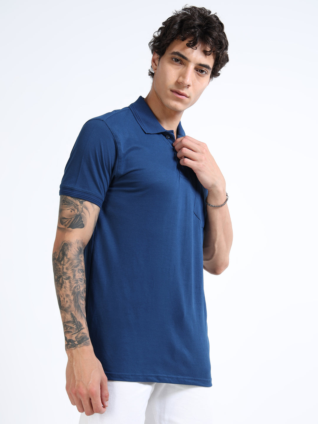 LE 21 Polo T-shirt with Pocket - Diesel Blue