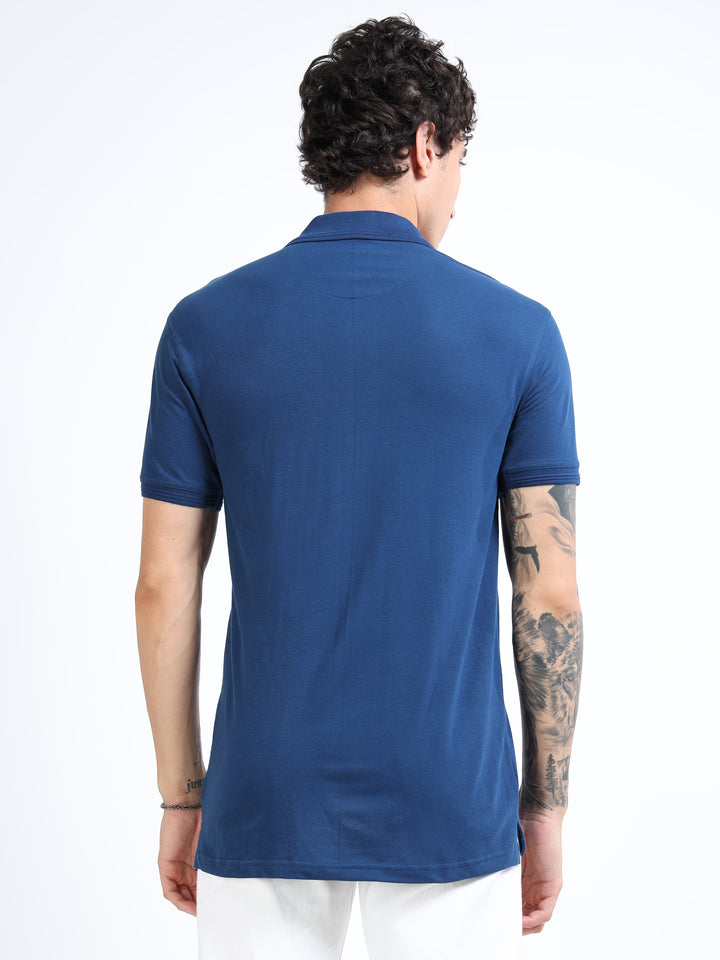 LE 21 Polo T-shirt with Pocket - Diesel Blue