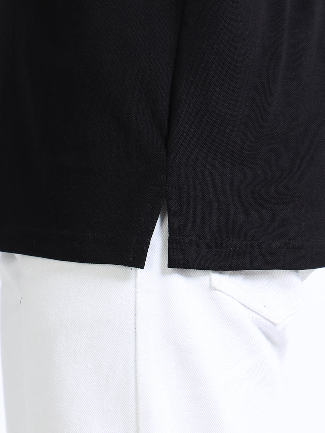 LE 21 Polo T-shirt with Pocket - Black