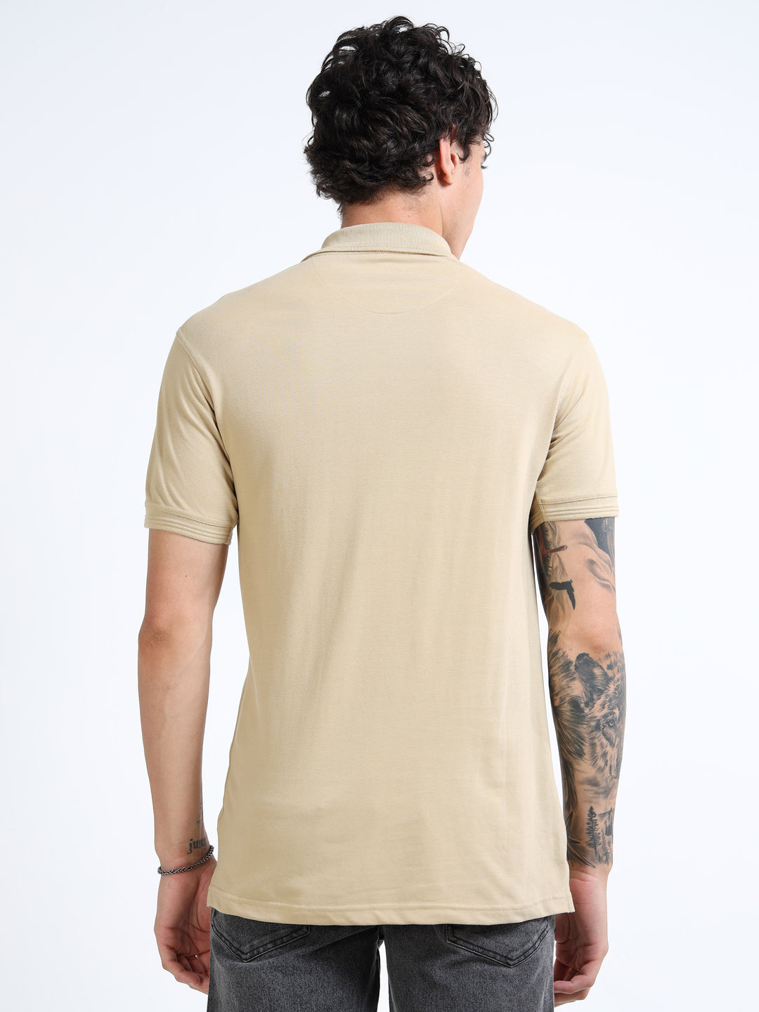 LE 21 Polo T-shirt with Pocket - Beige