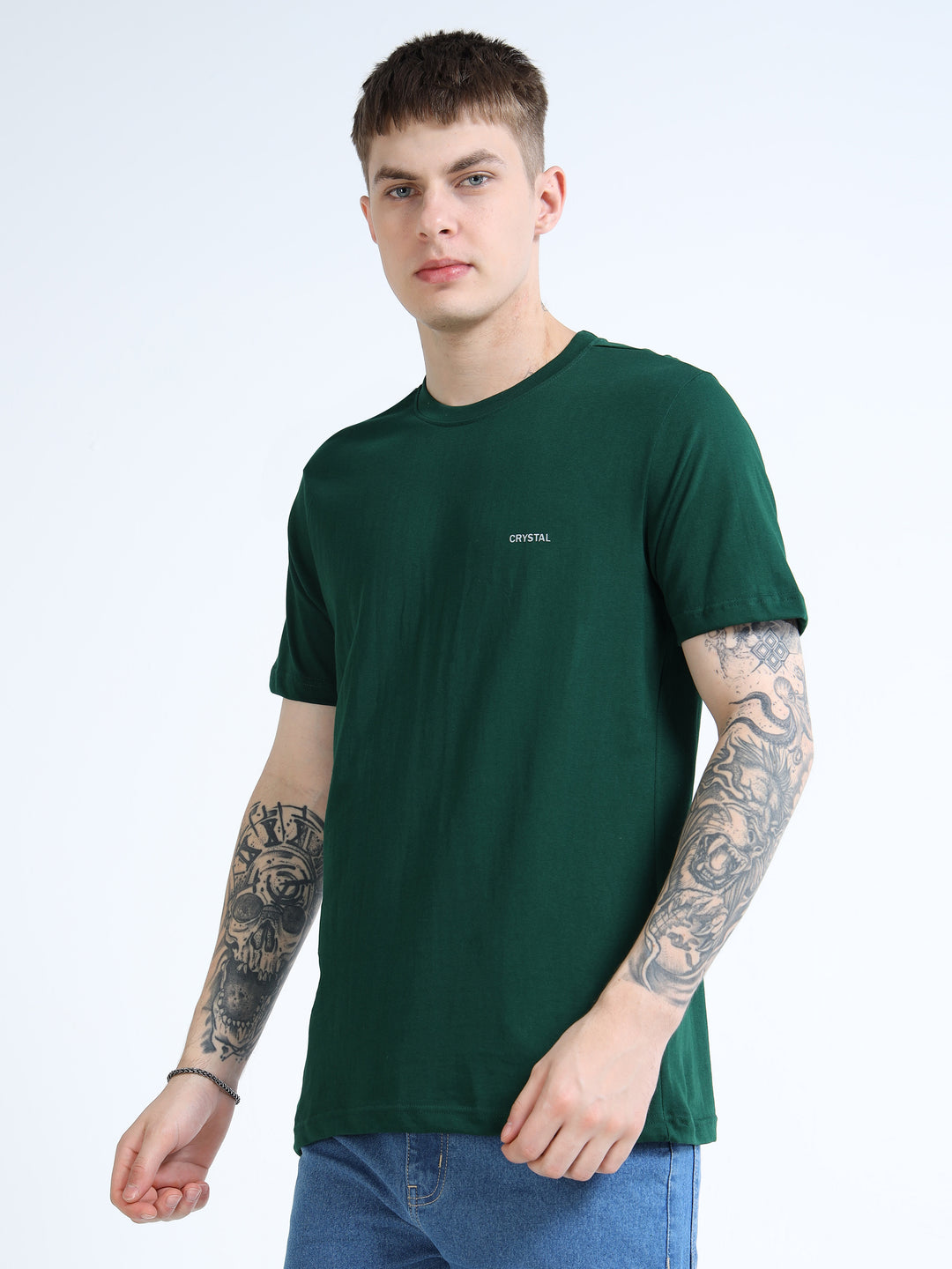 LE 03 Crew T-shirt - Pine Green