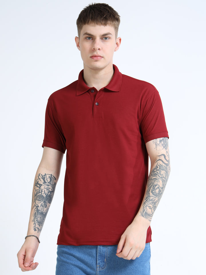 DK 01 Driknit Microfiber Polo Tshirt - French Wine