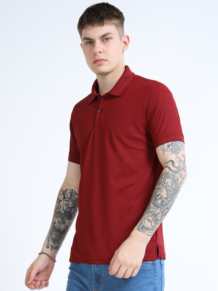 DK 01 Driknit Microfiber Polo Tshirt - French Wine