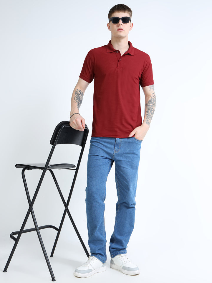 DK 01 Driknit Microfiber Polo Tshirt - French Wine
