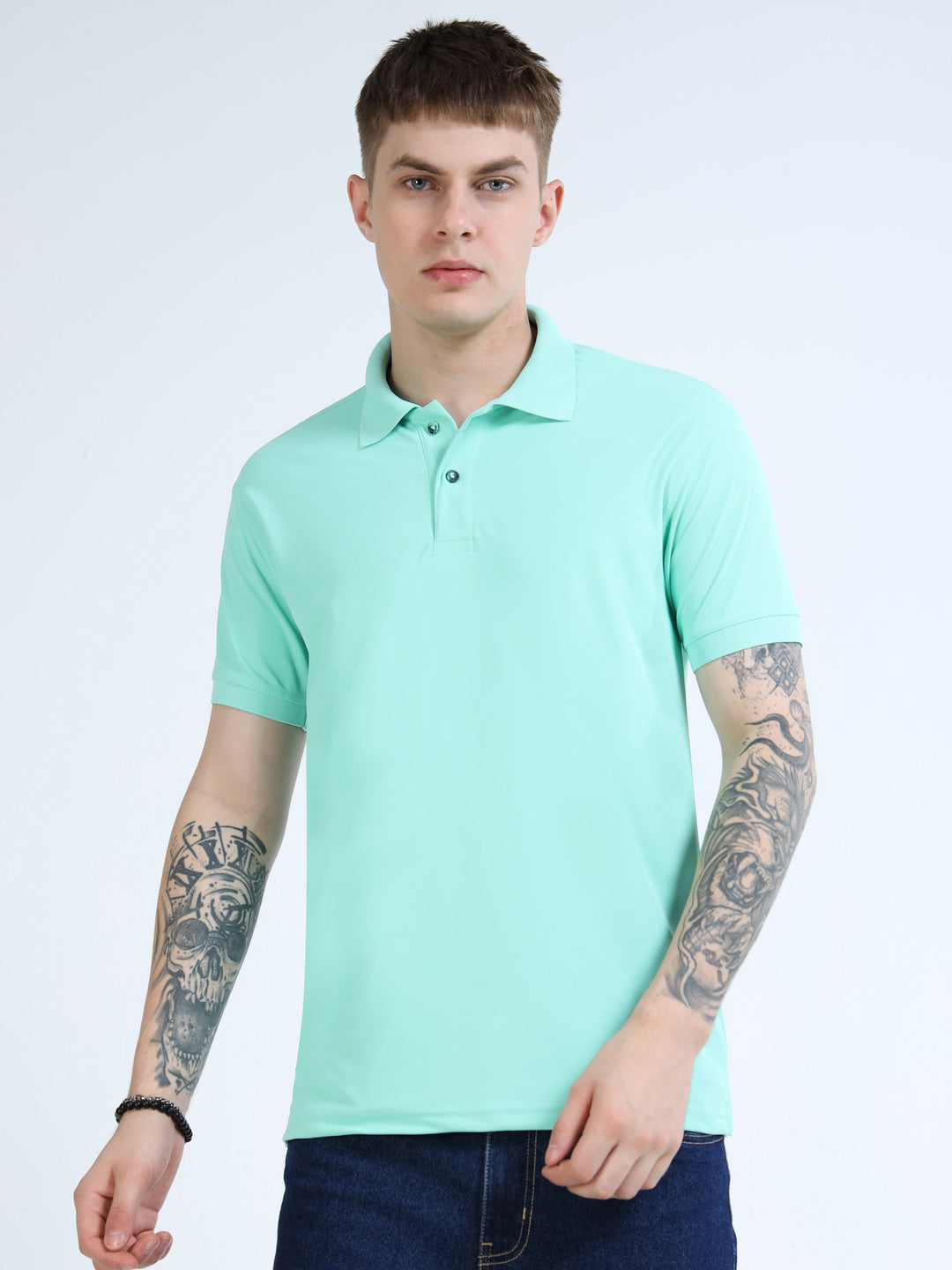 DK 01 Driknit Microfiber Polo Tshirt - Ice Green